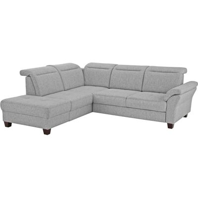 HOME AFFAIRE Solvei L-Form Sofa - Microfaser, Silber, 4-Sitzer HOME AFFAIRE Solvei L-Form Sofa - Microfaser, Silber, 4-Sitzer