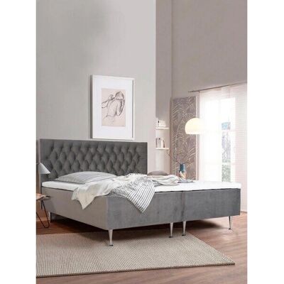 Places of Style Exklusives Graues Boxspringbett - Schlafzimmermöbel Places of Style Exklusives Graues Boxspringbett - Schlafzimmermöbel