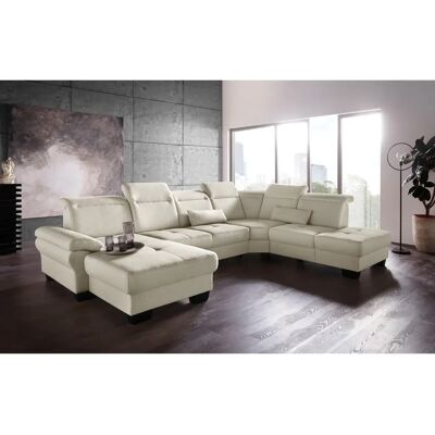 Places of Style Cornwall U-Form Beige Sofa - U-Form Sofas Places of Style Cornwall U-Form Beige Sofa - U-Form Sofas