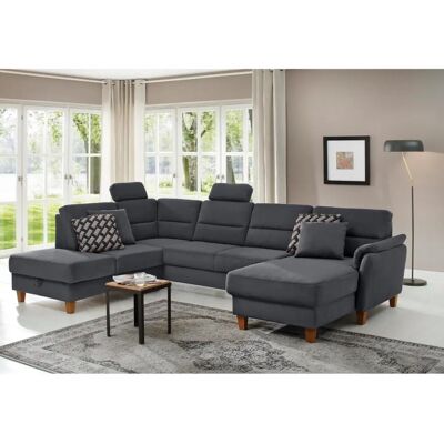 HOME AFFAIRE Palmera U-Form Couch - Mikrofaser Landhaus Stil HOME AFFAIRE Palmera U-Form Couch - Mikrofaser Landhaus Stil