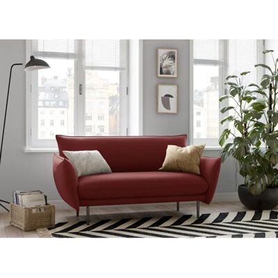 Andasu202fNordic Interior Stine Dunkelrot 2-Sitzer Sofa Andasu202fNordic Interior Stine Dunkelrot 2-Sitzer Sofa