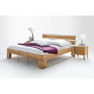 HOME AFFAIRE Modesty II Kernbuche Bett - Modern Massivholzbett HOME AFFAIRE Modesty II Kernbuche Bett - Modern Massivholzbett