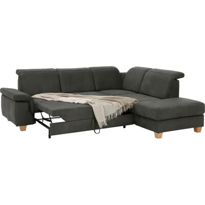 HOME AFFAIRE Dalia L-Form Couch - Microfaser, Grau, Ottomane rechts - Sofas HOME AFFAIRE Dalia L-Form Couch - Microfaser, Grau, Ottomane rechts - Sofas