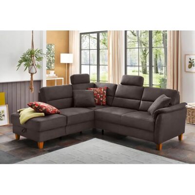 HOME AFFAIRE Palmera L-Form Sofa - Mikrofaser, Braun, 236x89x212 cm HOME AFFAIRE Palmera L-Form Sofa - Mikrofaser, Braun, 236x89x212 cm