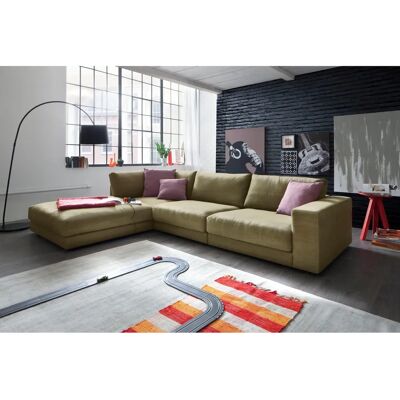 CANDY Enisa II L-Form Grünes Samt-Ecksofa - Sofa CANDY Enisa II L-Form Grünes Samt-Ecksofa - Sofa