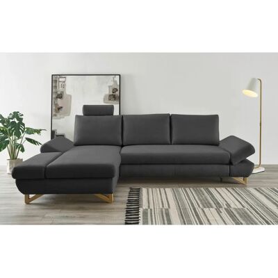 INOSIGN City/Giron L-Form Sofa - Veloursstoff - Anthrazit INOSIGN City/Giron L-Form Sofa - Veloursstoff - Anthrazit