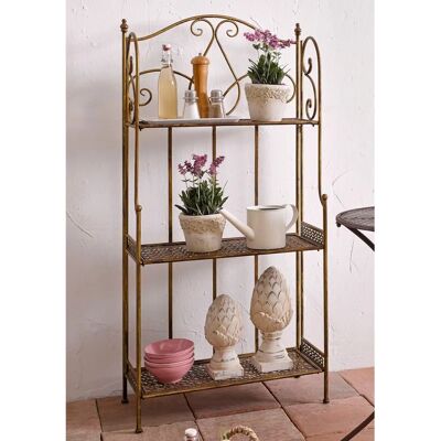 HOME AFFAIRE Regal - 60x126,9x28cm - Metall, Gold HOME AFFAIRE Regal - 60x126,9x28cm - Metall, Gold