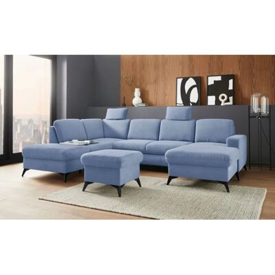 Places of Style Lolland U-Form Sofa - U-förmig, Strukturierte Stoff, Links Ottomane - Wohnzimmer Places of Style Lolland U-Form Sofa - U-förmig, Strukturierte Stoff, Links Ottomane - Wohnzimmer