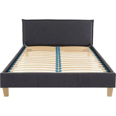 OTTO PRODUCTS Heddi - Polsterbett mit recyceltem Polyester - Massivholz - Schwarz OTTO PRODUCTS Heddi - Polsterbett mit recyceltem Polyester - Massivholz - Schwarz