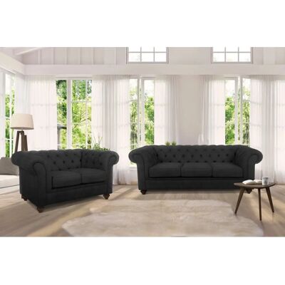 HOME AFFAIRE Duc 3-Sitzer Graues Samtsofa HOME AFFAIRE Duc 3-Sitzer Graues Samtsofa