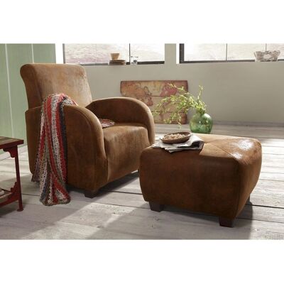 HOME AFFAIRE Falk Mokka Mikrofaser Hocker HOME AFFAIRE Falk Mokka Mikrofaser Hocker