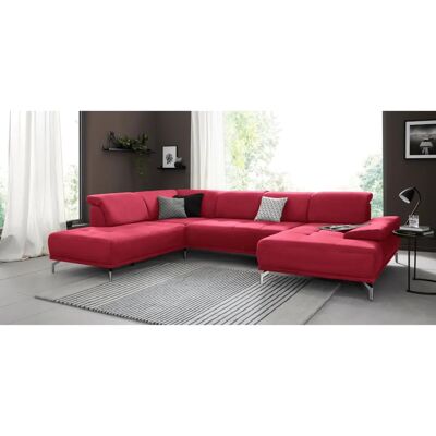 Places of Style Caluna U-Form Sofa - U-Form, Flausch, Recamiere rechts, Rot Places of Style Caluna U-Form Sofa - U-Form, Flausch, Recamiere rechts, Rot