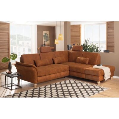 Home Affaire Palace L-Form Sofa - Landhausstil, Microfaser Lederoptik, Ottomane rechts - Sofa Home Affaire Palace L-Form Sofa - Landhausstil, Microfaser Lederoptik, Ottomane rechts - Sofa