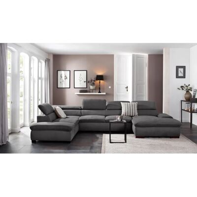 Home Affaire Alberto U-Form Sofa - Microfaser-Lederoptik - Recamiere rechts - Wohnzimmer Home Affaire Alberto U-Form Sofa - Microfaser-Lederoptik - Recamiere rechts - Wohnzimmer