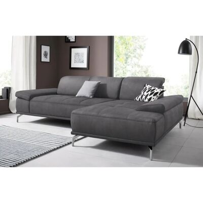 Places of Style Caluna L-Form Sofa - Vintage-Mikrofaser, Recamiere rechts, 269cm Places of Style Caluna L-Form Sofa - Vintage-Mikrofaser, Recamiere rechts, 269cm
