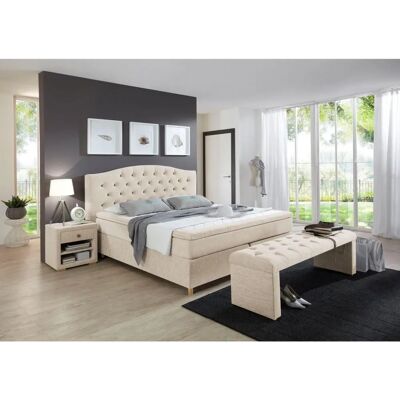 HOME AFFAIRE Claire Boxspringbett - 180x200cm, beige, Komplettset HOME AFFAIRE Claire Boxspringbett - 180x200cm, beige, Komplettset