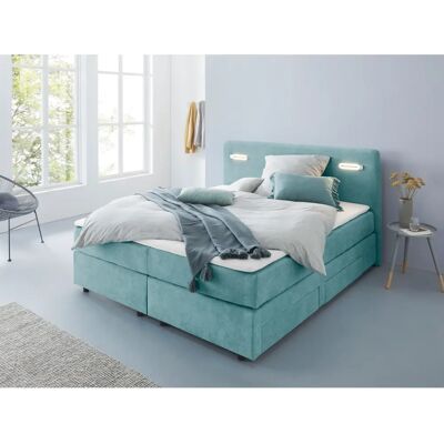 INOSIGN Luan Türkis Veloursbett - Komplett mit Stauraum & LED INOSIGN Luan Türkis Veloursbett - Komplett mit Stauraum & LED