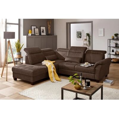 HOME AFFAIRE Solvei L-Form Sofa - Mikrofaser Lederoptik, Ottomane links, Verstellbare Sitztiefe HOME AFFAIRE Solvei L-Form Sofa - Mikrofaser Lederoptik, Ottomane links, Verstellbare Sitztiefe