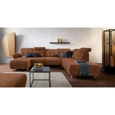 Places of Style Manhattan U-Form Sofa - Mikrofaser, Braun, 345x102x247cm Places of Style Manhattan U-Form Sofa - Mikrofaser, Braun, 345x102x247cm