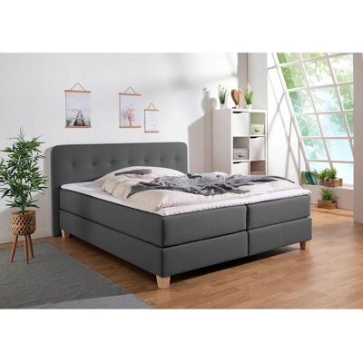 Home affaire Fargo Boxspringbett – 180x200cm, Grau Home affaire Fargo Boxspringbett – 180x200cm, Grau
