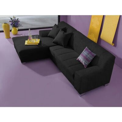 INOSIGN Anzio L-Form Sofa - Mikrofaser, Schwarz, mit Bettfunktion INOSIGN Anzio L-Form Sofa - Mikrofaser, Schwarz, mit Bettfunktion
