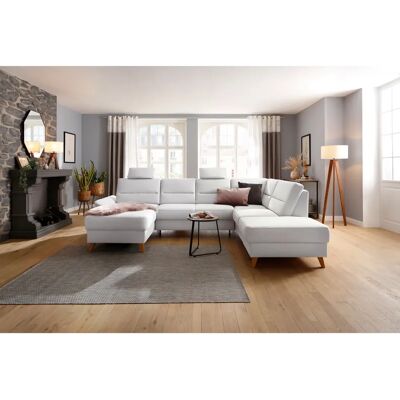 HOME AFFAIRE Westerland U-Form Sofa - Silber - Moderner U-förmiger Couch HOME AFFAIRE Westerland U-Form Sofa - Silber - Moderner U-förmiger Couch