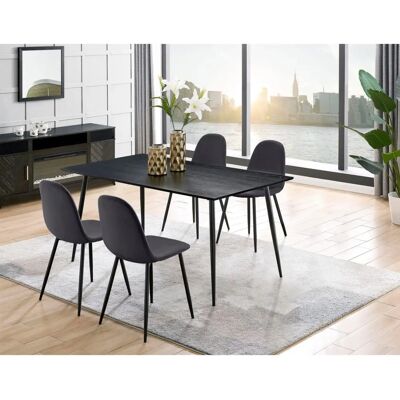 Leonique Eadwine Essgruppe - Modernes Kunst inspiriertes Grau Set Leonique Eadwine Essgruppe - Modernes Kunst inspiriertes Grau Set