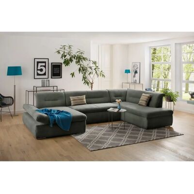 INOSIGN Avesa U-Form Sofa - Modern Modular Dunkelgrün INOSIGN Avesa U-Form Sofa - Modern Modular Dunkelgrün