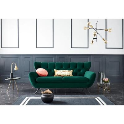 Leonique Beatrice Dunkelgrünes Samtsofa - Sofas Leonique Beatrice Dunkelgrünes Samtsofa - Sofas