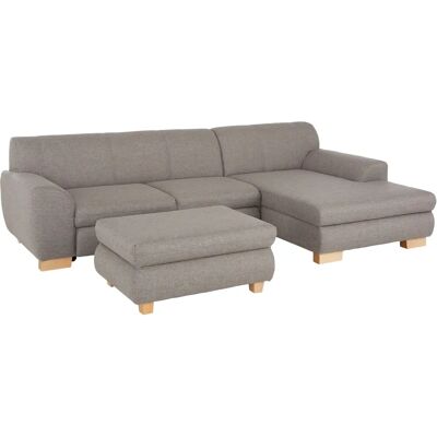 HOME AFFAIRE Nika L-Form Sofa - Recamiere rechts, Silber, 277cm HOME AFFAIRE Nika L-Form Sofa - Recamiere rechts, Silber, 277cm