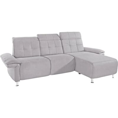 Places of Style Manhattan L-Form Sofa - Elektrische Relaxfunktion, Silber Places of Style Manhattan L-Form Sofa - Elektrische Relaxfunktion, Silber