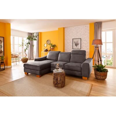 HOME AFFAIRE Dundee L-Form Sofa - Mikrofaser, Recamiere links, Bettfunktion HOME AFFAIRE Dundee L-Form Sofa - Mikrofaser, Recamiere links, Bettfunktion