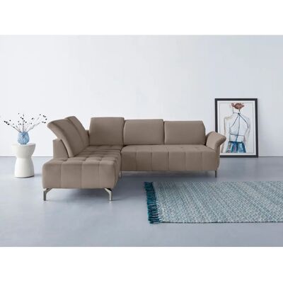INOSIGN Frisches L-Form Sofa - Samtoptik - Ottomane links - Sofa Typ INOSIGN Frisches L-Form Sofa - Samtoptik - Ottomane links - Sofa Typ