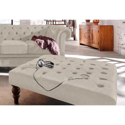 HOME AFFAIRE Chesterfield Beiger Hocker - Hocker HOME AFFAIRE Chesterfield Beiger Hocker - Hocker