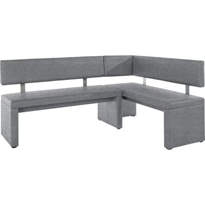HOME AFFAIRE Charissa - Massivholz, Stoff, Grau - Eckbank HOME AFFAIRE Charissa - Massivholz, Stoff, Grau - Eckbank