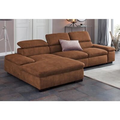 HOME AFFAIRE Alberto L-Form Sofa - Vintage Mikrofaser - Braun HOME AFFAIRE Alberto L-Form Sofa - Vintage Mikrofaser - Braun