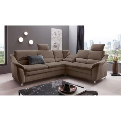Places of Style Cardoso L-Form Sofa - Braun, Mikrofaser, 249cm Places of Style Cardoso L-Form Sofa - Braun, Mikrofaser, 249cm