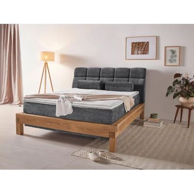 Home Affaire Villads - Graues Boxspringbett 160x200cm - Komplettset Home Affaire Villads - Graues Boxspringbett 160x200cm - Komplettset