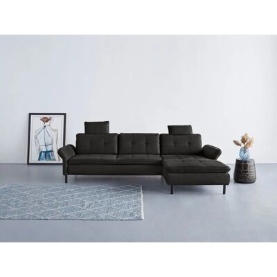 INOSIGN Birkholm L-Form Sofa - Microfaser, Schwarz INOSIGN Birkholm L-Form Sofa - Microfaser, Schwarz