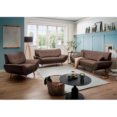 HOME AFFAIRE Basta Dunkelbraun Microfaser Lederoptik Sitzmöbel-Set - Couchgarnituren Set HOME AFFAIRE Basta Dunkelbraun Microfaser Lederoptik Sitzmöbel-Set - Couchgarnituren Set