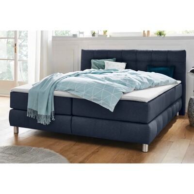 Andas Salo Skandinavisches Blau Boxspringbett - Bett mit 7-Zonen-Kaltschaummatratze Andas Salo Skandinavisches Blau Boxspringbett - Bett mit 7-Zonen-Kaltschaummatratze