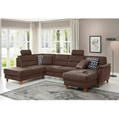 Home Affäre Palmera U-Form Sofa - Microfaser Lederoptik - Dunkelbraun Home Affäre Palmera U-Form Sofa - Microfaser Lederoptik - Dunkelbraun