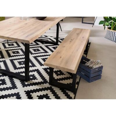 Home Affaire Tristan Massiv Eiche Holz Schwarzes Metallrahmen - Sitzbank Home Affaire Tristan Massiv Eiche Holz Schwarzes Metallrahmen - Sitzbank
