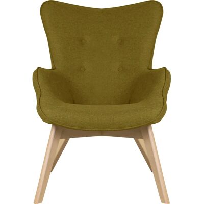 Andas Nicko Sessel - Nordisches Design, Polyester, Holzbeine - Sessel Andas Nicko Sessel - Nordisches Design, Polyester, Holzbeine - Sessel