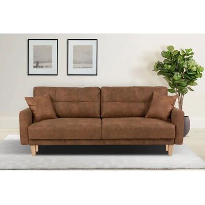 HOME AFFAIRE 3-Sitzer Vintage Mikrofaser-Sofa - Sofa HOME AFFAIRE 3-Sitzer Vintage Mikrofaser-Sofa - Sofa