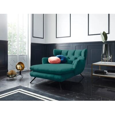 CANDY Beatrice Loveseat - Samtoptik, Dunkelgrün, 126cm x 95cm x 160cm - Sessel CANDY Beatrice Loveseat - Samtoptik, Dunkelgrün, 126cm x 95cm x 160cm - Sessel