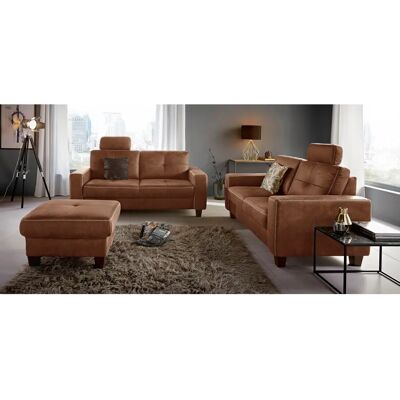 Places of Style Varese 3-Sitzer Sofa - Mikrofasertouch, Cognac Places of Style Varese 3-Sitzer Sofa - Mikrofasertouch, Cognac