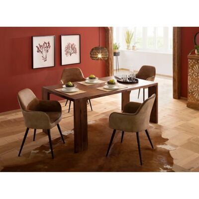 Home AFFAIRE Marbella Esstisch - Rechteckiger Massivholz Braun Home AFFAIRE Marbella Esstisch - Rechteckiger Massivholz Braun