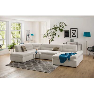 INOSIGN Avesa U-Form Sofa - Beigefarbene Kunstledercouch INOSIGN Avesa U-Form Sofa - Beigefarbene Kunstledercouch