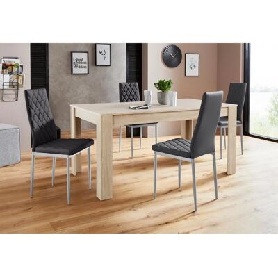 INOSIGN Lynn160/Brooke Essgruppe - 160cm, Schwarz & Eiche INOSIGN Lynn160/Brooke Essgruppe - 160cm, Schwarz & Eiche